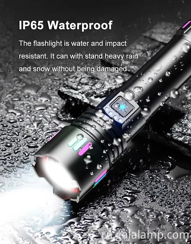 Белый лазерный фонарик, сильное водонепроницаемое освещение, многофункциональная зарядка